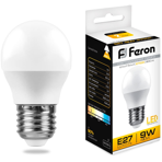    (LED) E27 Feron LB-550 (9W) 230V 2700K G45